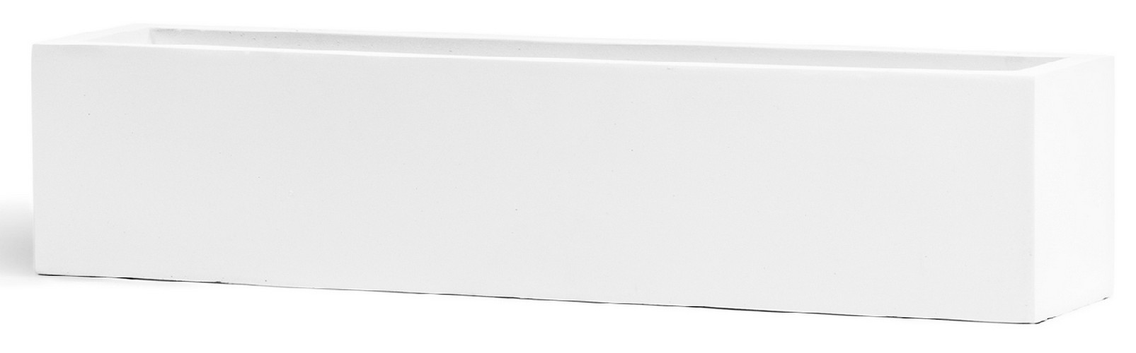 Кашпо TREEZ ERGO Just Узкий низкий прямоугольник Белый камень д-80 см, в-18, ш-17 см