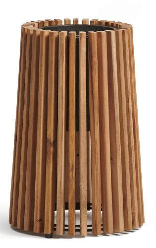 Кашпо TREEZ Effectory - Timberline - Высокий перевёрнутый конус - Тёмное дерево