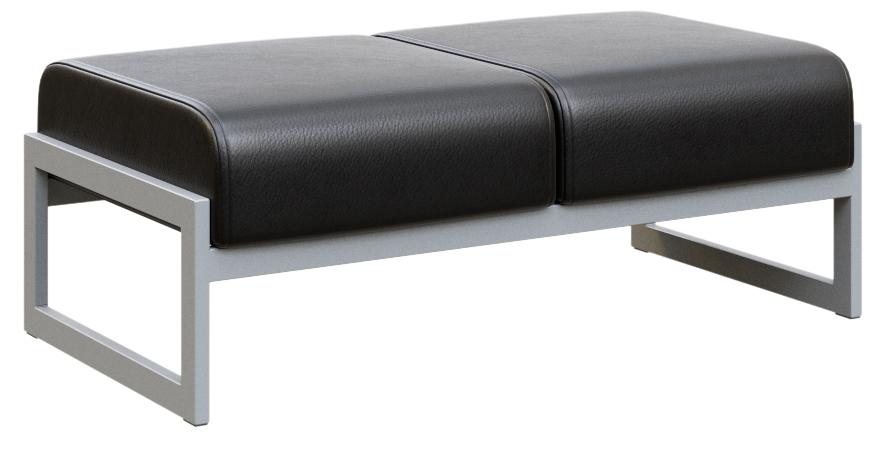 Банкетка двухместная на сером м/к MD.B2