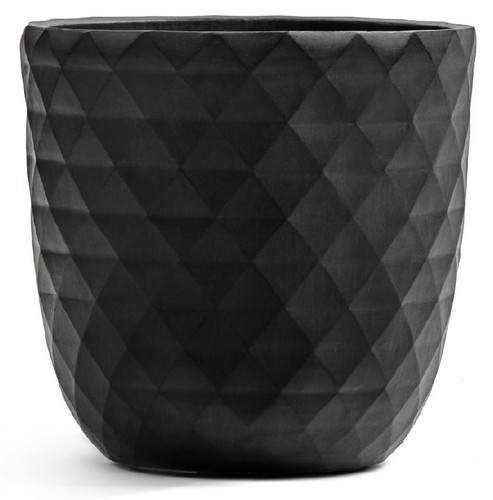 Кашпо TREEZ ERGO Diamond Чаша-конус Антрацит д-37, в-36 см