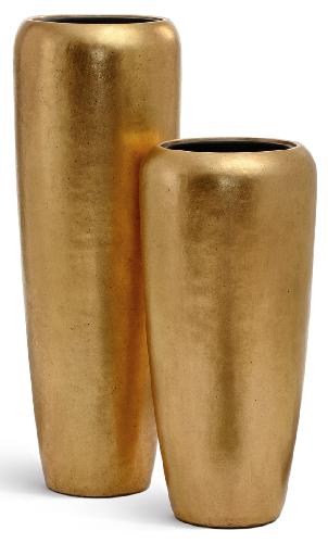 Кашпо TREEZ Effectory Metal Дизайн-конус Сусальное золото д-34 см, в-97 см 1/1