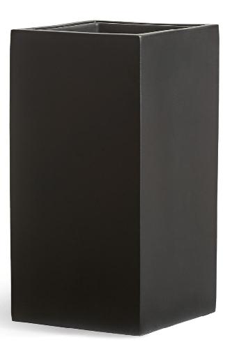 Кашпо TREEZ Effectory Black Stone Высокий куб