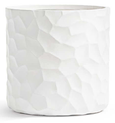 Кашпо TREEZ Ergo Comb Цилиндр Белый камень в-43 см, д-43 см