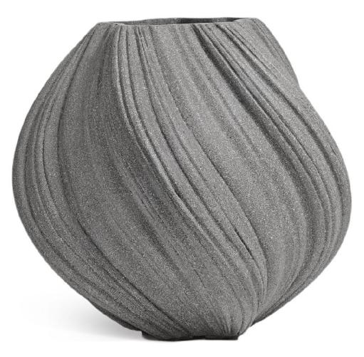 Кашпо-ваза TREEZ Effectory Dune Дизайн-ваза Дымчато-серый песок