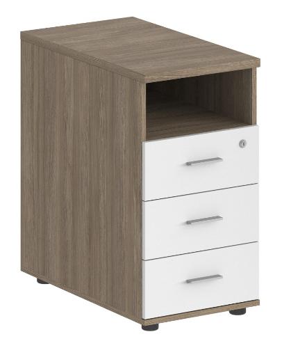 Тумба приставнаяс 3 ящ.(метаб) и нишей, с замком без топа SG.512.M