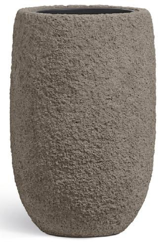 Кашпо TREEZ Effectory - Terra- Высокая чаша - Серый беж
