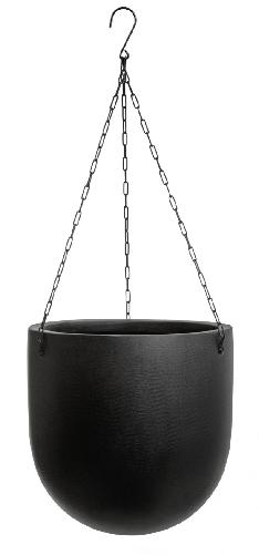 Кашпо TREEZ Effectory Black Stone Чаша большая подвесная