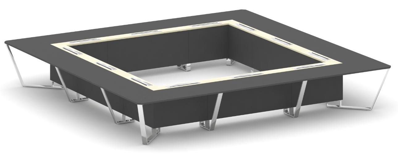 Стол переговорный квадратный MM-PR.B.SP-24K