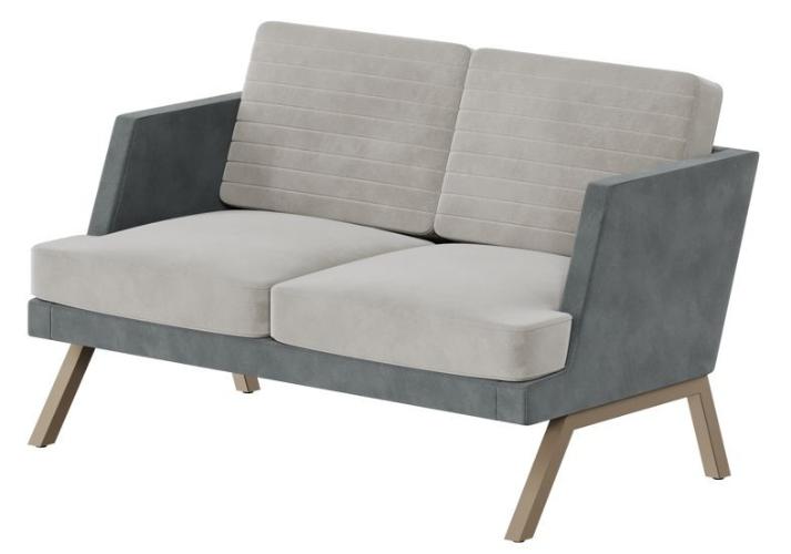 Диван двухместный Aldo металл капучино ALD-02L