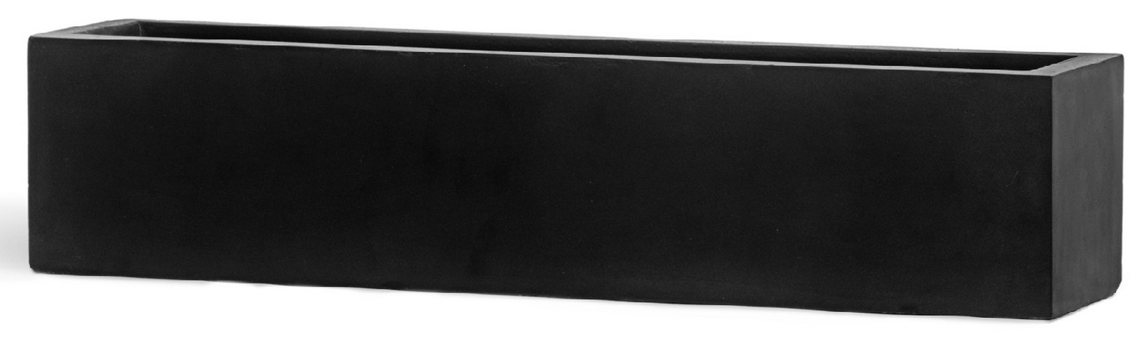 Кашпо TREEZ ERGO Just Узкий низкий прямоугольник Антрацит д-80 см, в-17, ш-18 см