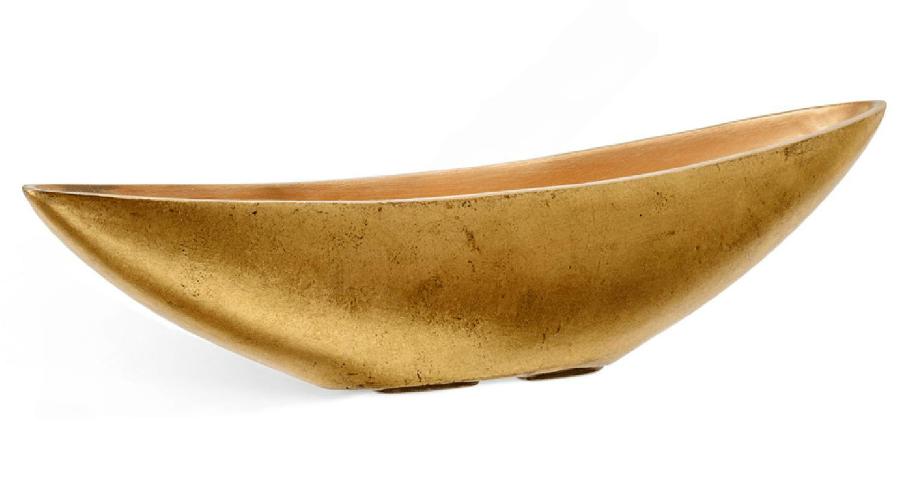 Кашпо TREEZ Effectory Metal Лодка Сусальное золото