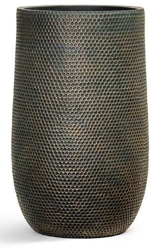 Кашпо TREEZ ERGO Oriental Высокая чаша Окись с золотой патиной в-75 см, д-47 см