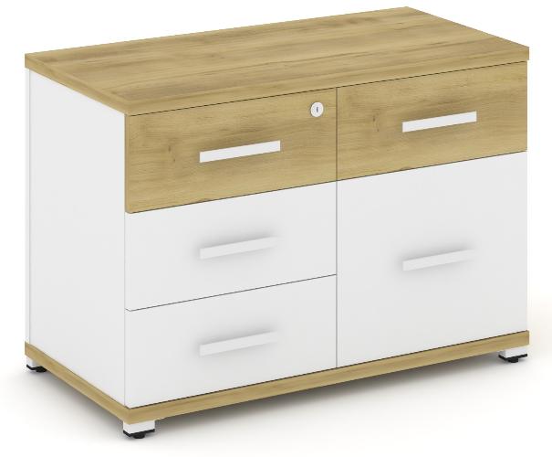 Тумба приставная широкая 4 ящика + 1 распашной фасад. CN.TSP-010