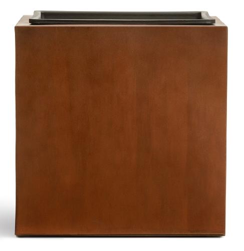 Кашпо TREEZ Effectory Corten Steel Куб Бархатистая окись 50х50х50 см