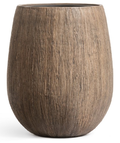 Кашпо TREEZ Effectory Wood Округлая чаша Светлый дуб в-60 см, д-46 см