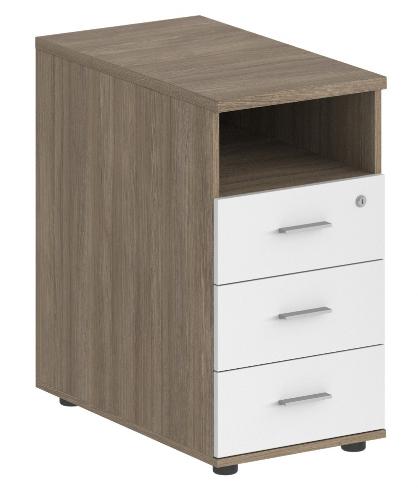 Тумба приставная с 3 ящ. и нишей, с замком без топа SG.513