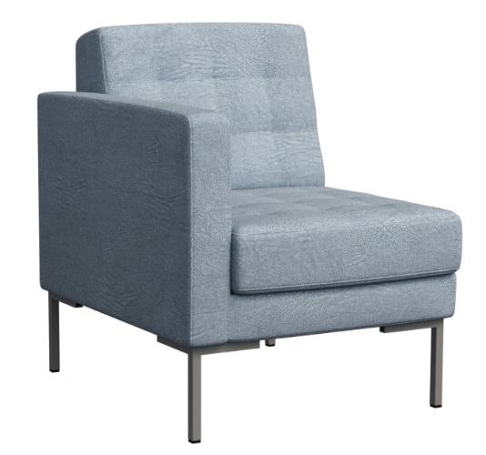 Секция с подлокотником одноместная правая FR-SP-01(R)