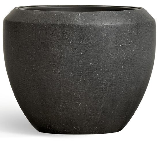 Кашпо TREEZ Effectory Quartz Чаша Design Чёрный кварц