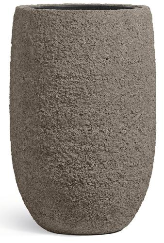 Кашпо TREEZ Effectory - Terra- Высокая чаша - Серый беж