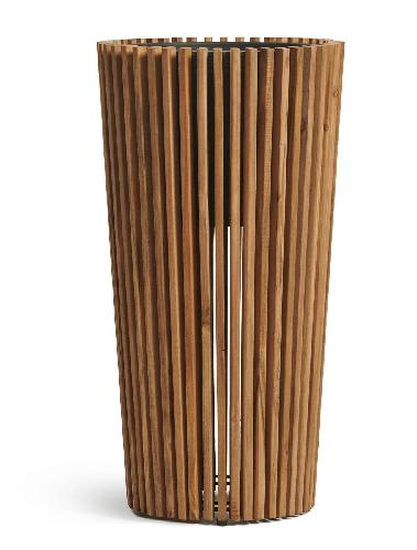 Кашпо TREEZ Effectory - Timberline - Высокий конус - Тёмное дерево