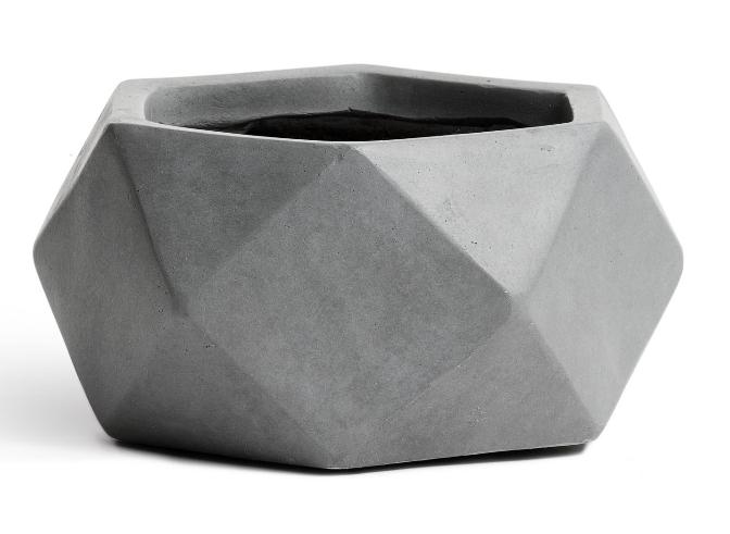 Кашпо серия Rombo Низкая чаша-многогранник