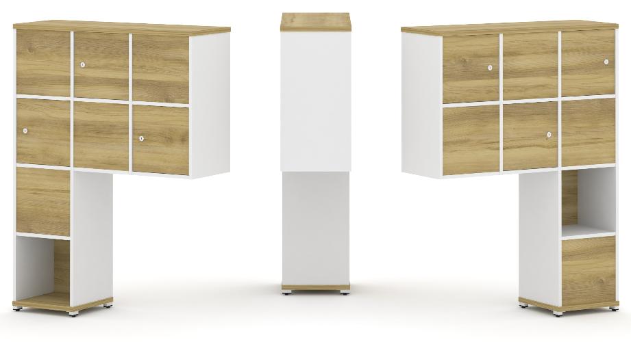 Надставка высокая + (Задняя стенка 8шт.) + (Распашной фасад - 6шт.) CN.DNV-002