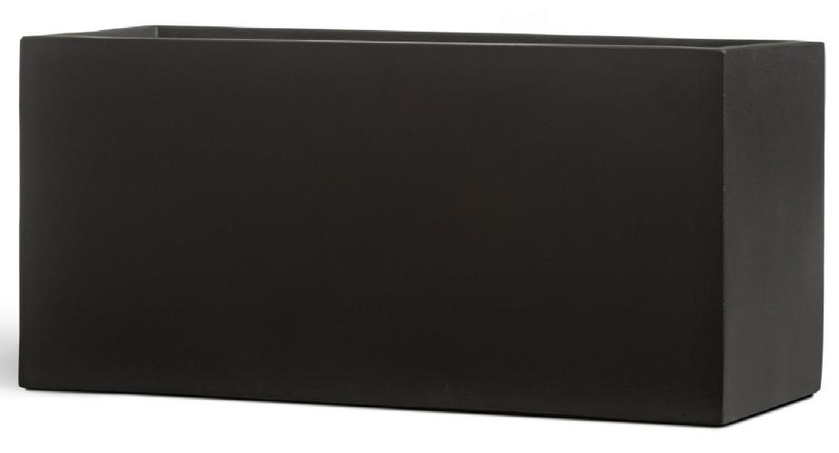 Кашпо TREEZ Effectory Black Stone Низкий прямоугольник