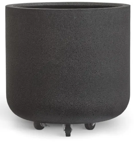 Кашпо TREEZ ERGO - Hard Rock - Цилиндрическая чаша на колёсиках