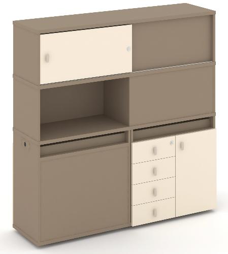 Набор №31. Тумба двойная + высокая надставка ES.NB.2V-31