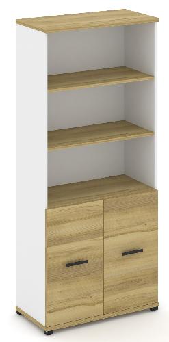 Шкаф одна широкая секция, 5 ниш (2 фасада ЛДСП, 2 ниши) CN.STS-511 B/W