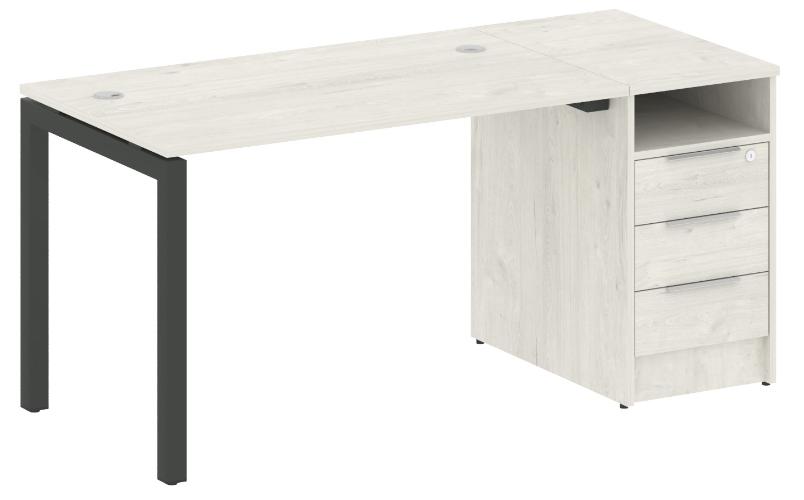 Рабочая станция на П-образном м/к с опорной тумбой 50БП.РС-СТП-1.2