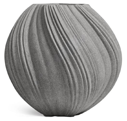 Кашпо-ваза TREEZ Effectory Dune Дизайн-ваза Дымчато-серый песок