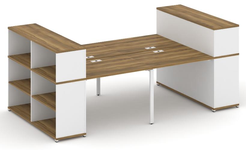 Рабочая станция с опорными стеллажами с надставкой низкой CN.DRS-253