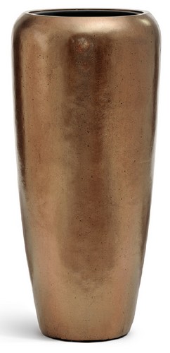 Кашпо TREEZ Effectory Metal Дизайн-конус Тёмное матовое золото д-34 см, в-75 см 1/1