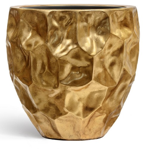 Кашпо TREEZ Effectory Metal Округлая чаша Design Сrumple