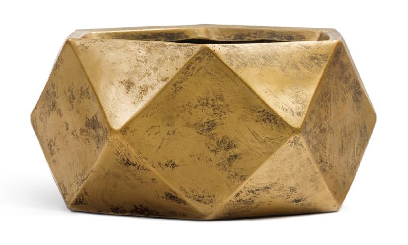 Кашпо серия Rombo - Низкая чаша-многогранник