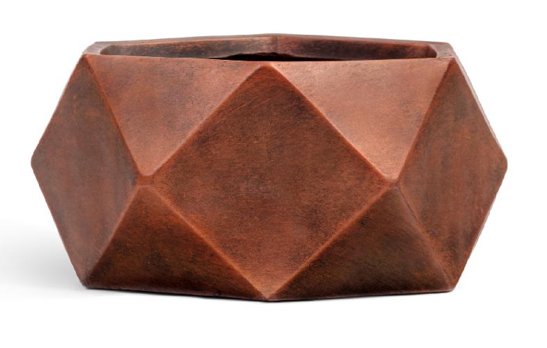 Кашпо серия Rombo - Низкая чаша-многогранник
