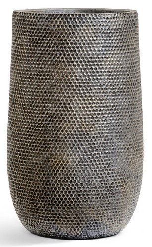 Кашпо TREEZ ERGO Oriental Высокая чаша Серебро с золотой патиной в-75 см, д-47 см