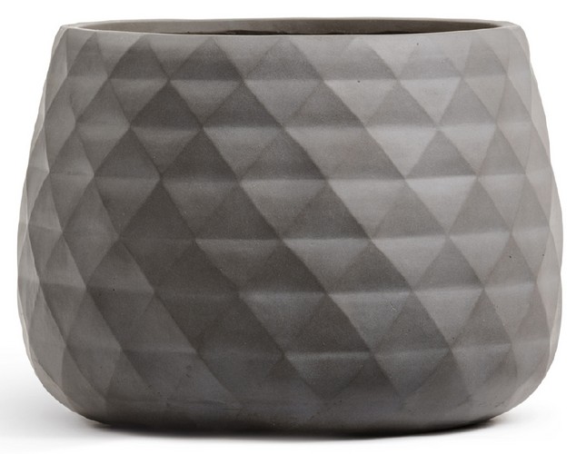 Кашпо TREEZ ERGO Diamond Низкая чаша Мокко д-52, в-37 см