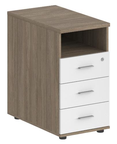 Тумба приставная с 3 ящ.(метаб) и нишей, с замком без топа SG.511.M