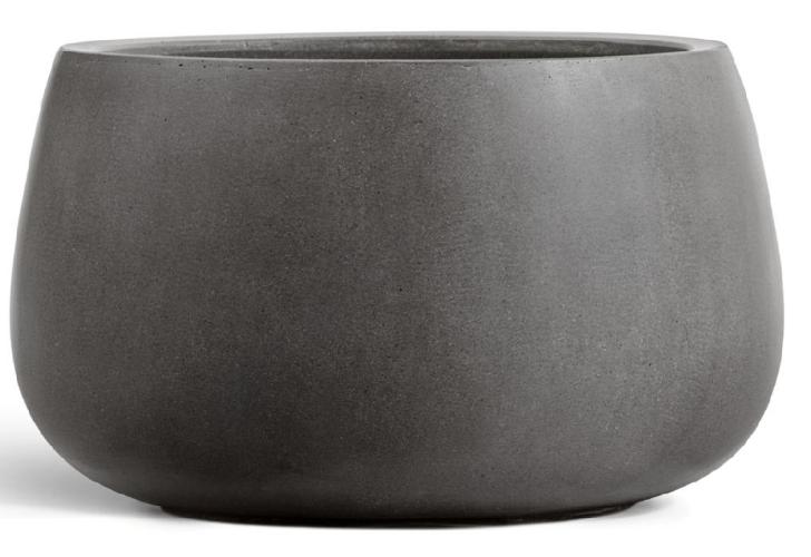 Кашпо TREEZ Effectory Beton Низкая чаша