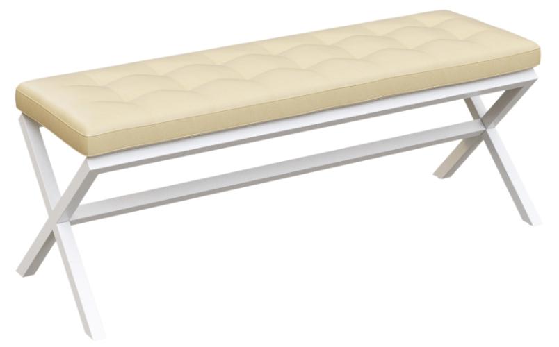 Банкетка двухместная м/к белый Next NLT.L-2