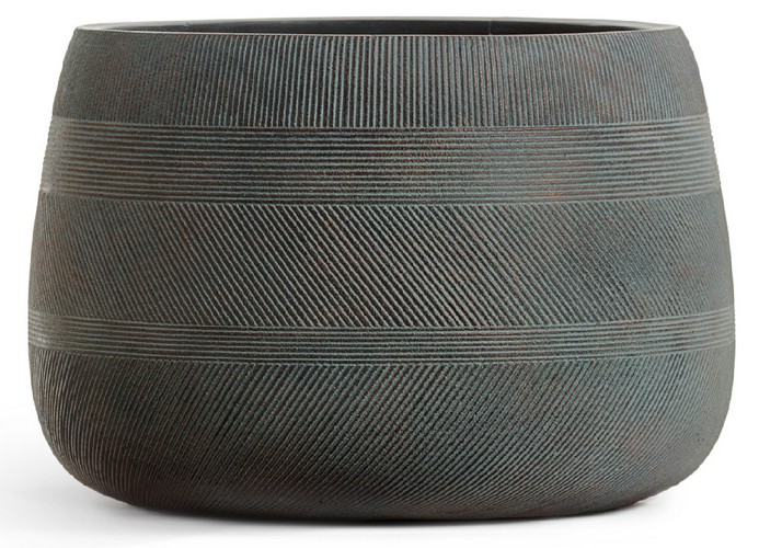 Кашпо TREEZ ERGO Graphics Низкая чаша Окись с медной патиной в-37 см, д-55 см