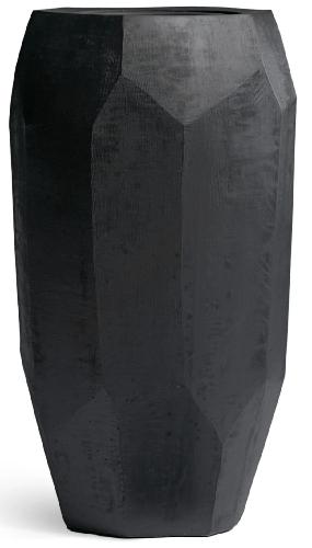 Кашпо TREEZ Effectory - Anthra - Высокий Design-многогранник - Антрацит