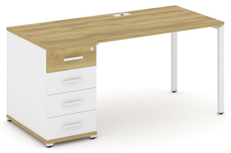 Стол рабочий с одной опорной тумбой CN.SP-402 B/W