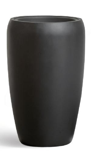 Кашпо TREEZ Effectory Black Stone Высокий округлый конус