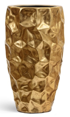 Кашпо TREEZ Effectory Metal Высокий округлый конус Design Сrumple