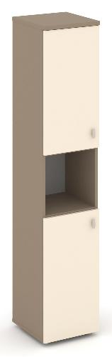 Шкаф высокий узкий левый (2 низких фасада ЛДСП) ES.SU-1.5 (L)