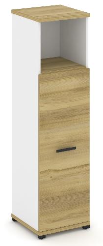 Шкаф одна узкая секция, 4 ниши ( фасад ЛДСП, 3 ниши ) CN.STU-413 B/W