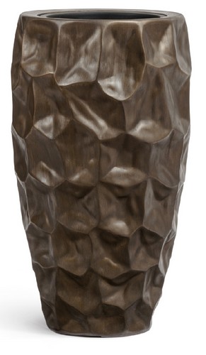 Кашпо TREEZ Effectory Metal Высокий округлый конус Design Сrumple